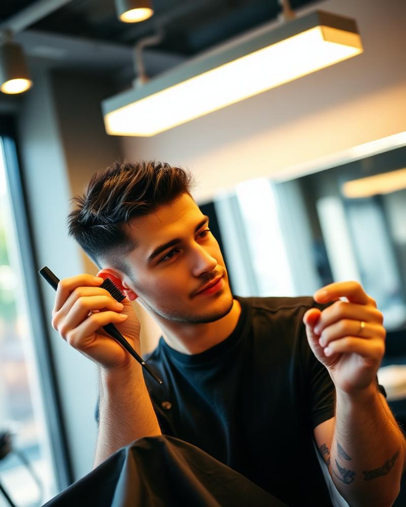 Hair professional in the salon after a Vitta Gold service 2